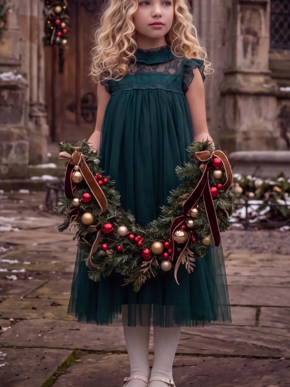 Trish Scully ALLESSANDRA DRESS EMERALD Tulle